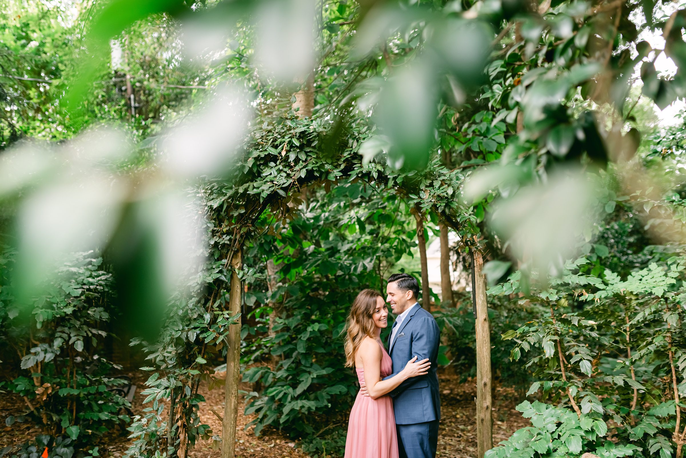 romantic portrait of a couple during their engagement session